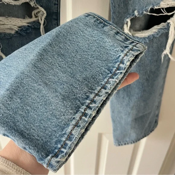 Levi’s 94 Baggy Distressed Jeans Size 29x31 Y2K Straight Leg Denim - Picture 8 of 13